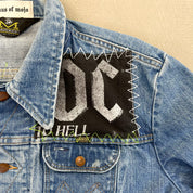 F- HOM AC/DC & Tupac Reworked Custom Denim Jacket