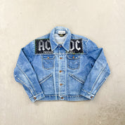 F- HOM AC/DC & Tupac Reworked Custom Denim Jacket