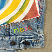 F- HOM Nirvana Text & Smiley Face Reworked Custom Denim Jacket