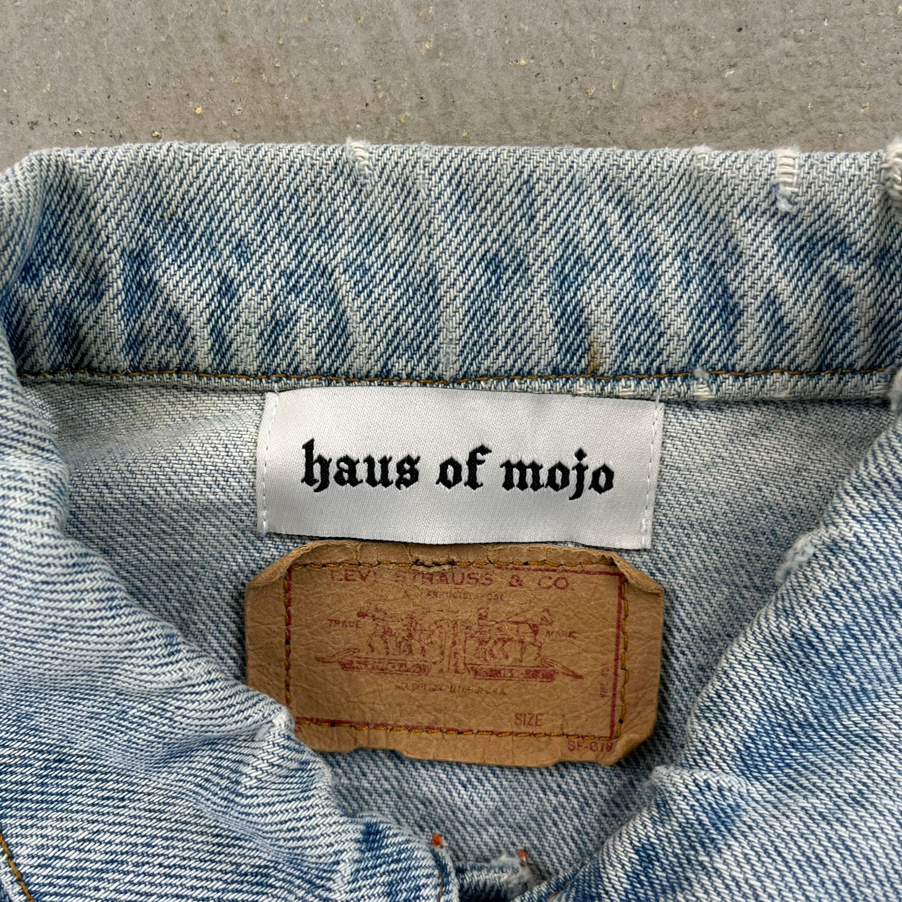 F- HOM Nirvana Text & Smiley Face Reworked Custom Denim Jacket