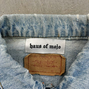 F- HOM Nirvana Text & Smiley Face Reworked Custom Denim Jacket