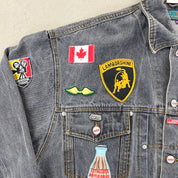 F- HOM All Over Patches Reworked Custom Denim Jacket