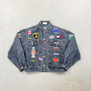 F- HOM All Over Patches Reworked Custom Denim Jacket