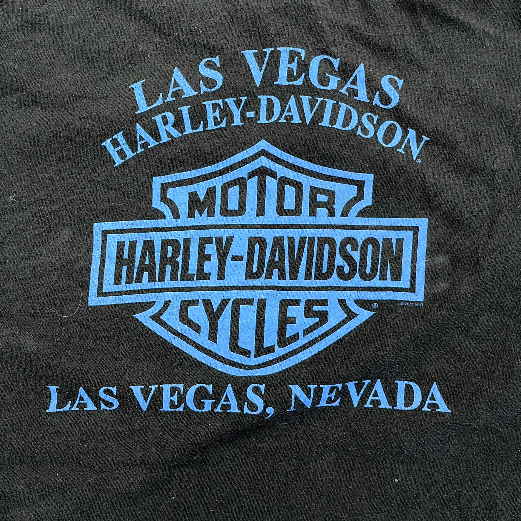 F- '11 Harley Davidson Las Vegas Nevada Skulls & Flames Long Sleeve Tee