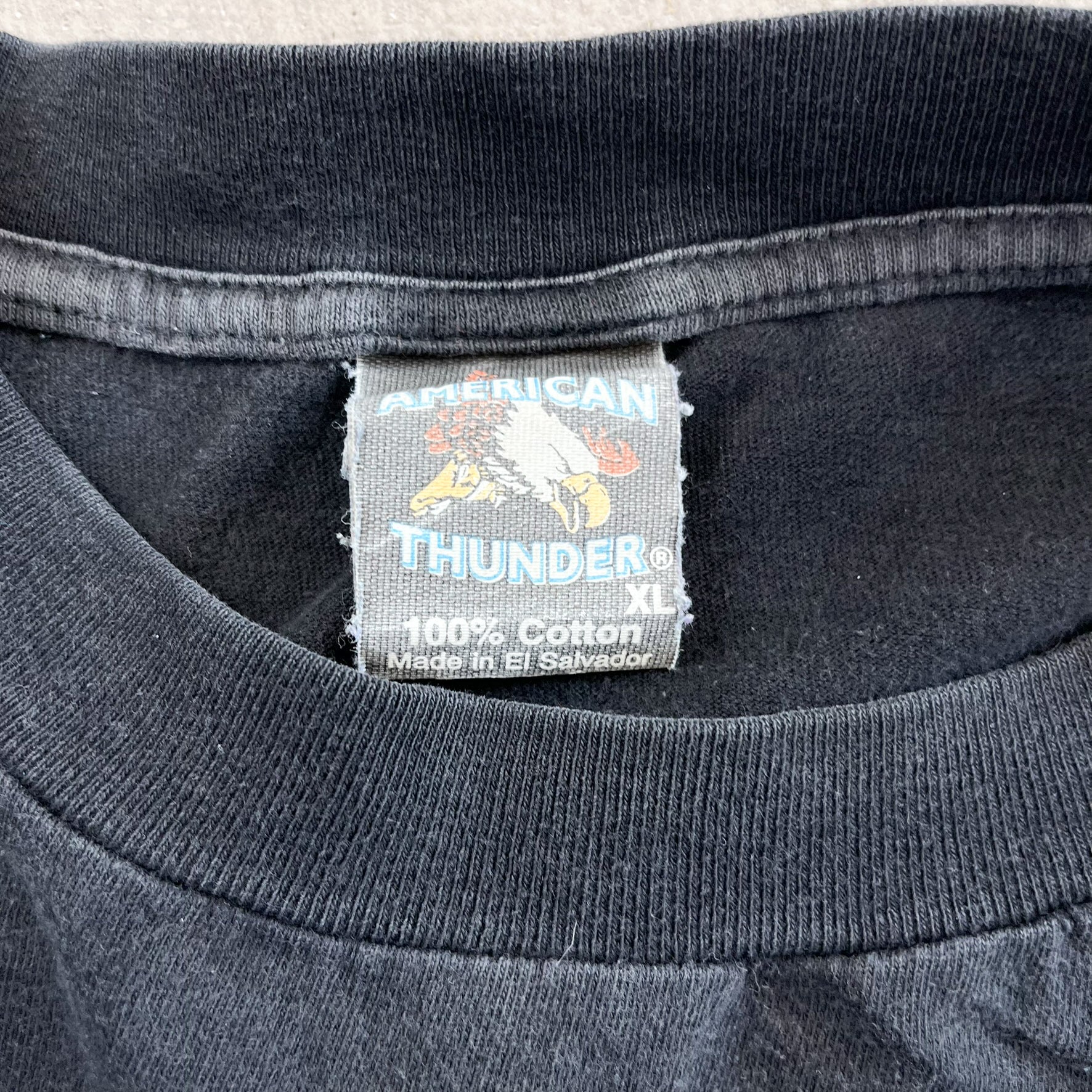 F- Vintage '94 American Thunder Leader Of The Pack Wolves & Motorcycles Purple Thunder Tee