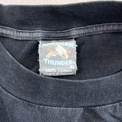F- Vintage '94 American Thunder Leader Of The Pack Wolves & Motorcycles Purple Thunder Tee