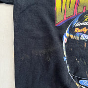 F- Vintage Nascar Rusty Wallace Text & Racing Helmet Graphic Crewneck