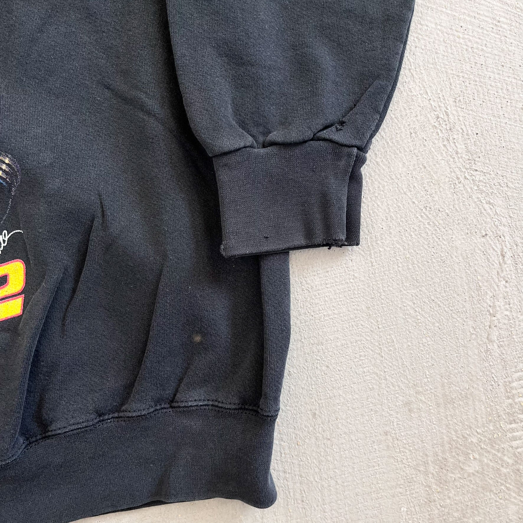 F- Vintage Nascar Rusty Wallace Text & Racing Helmet Graphic Crewneck