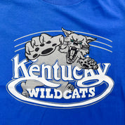 F- Vintage University Of Kentucky Wildcats Logo & Text Single Stitch Tee