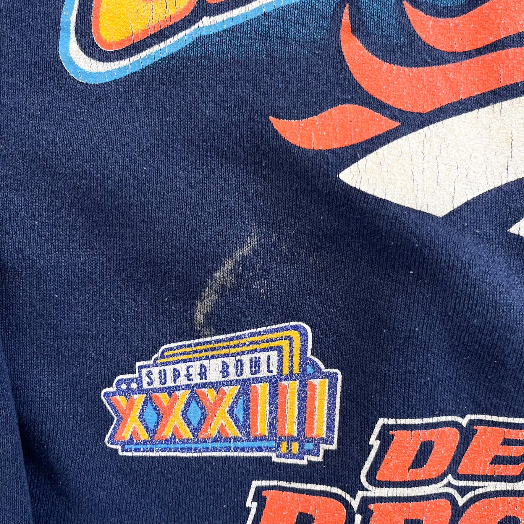 F- Vintage '98 Denver Broncos Super Bowl 33 B2B Champs NFL Logo 7 Crewneck