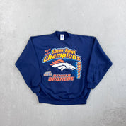 F- Vintage '98 Denver Broncos Super Bowl 33 B2B Champs NFL Logo 7 Crewneck