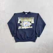 F- Vintage Pittsburgh Steelers NFL Logo Tultex Tag Crewneck
