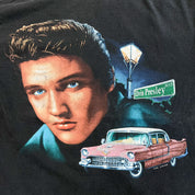 F- Vintage Elvis Presley Blvd & Car Graphic Tee