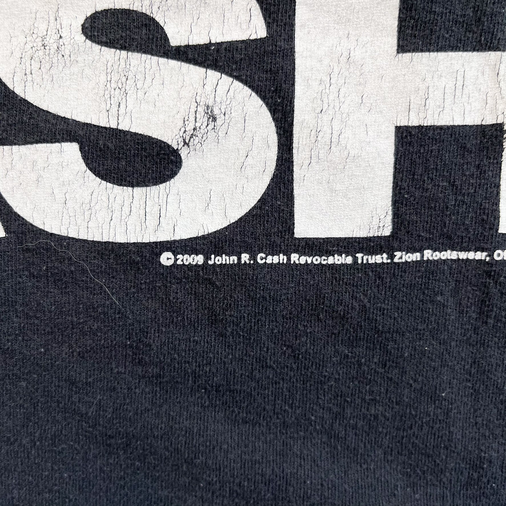 F- '09 Johnny Cash Flipping The Bird Zion Rootswear Picture Tee