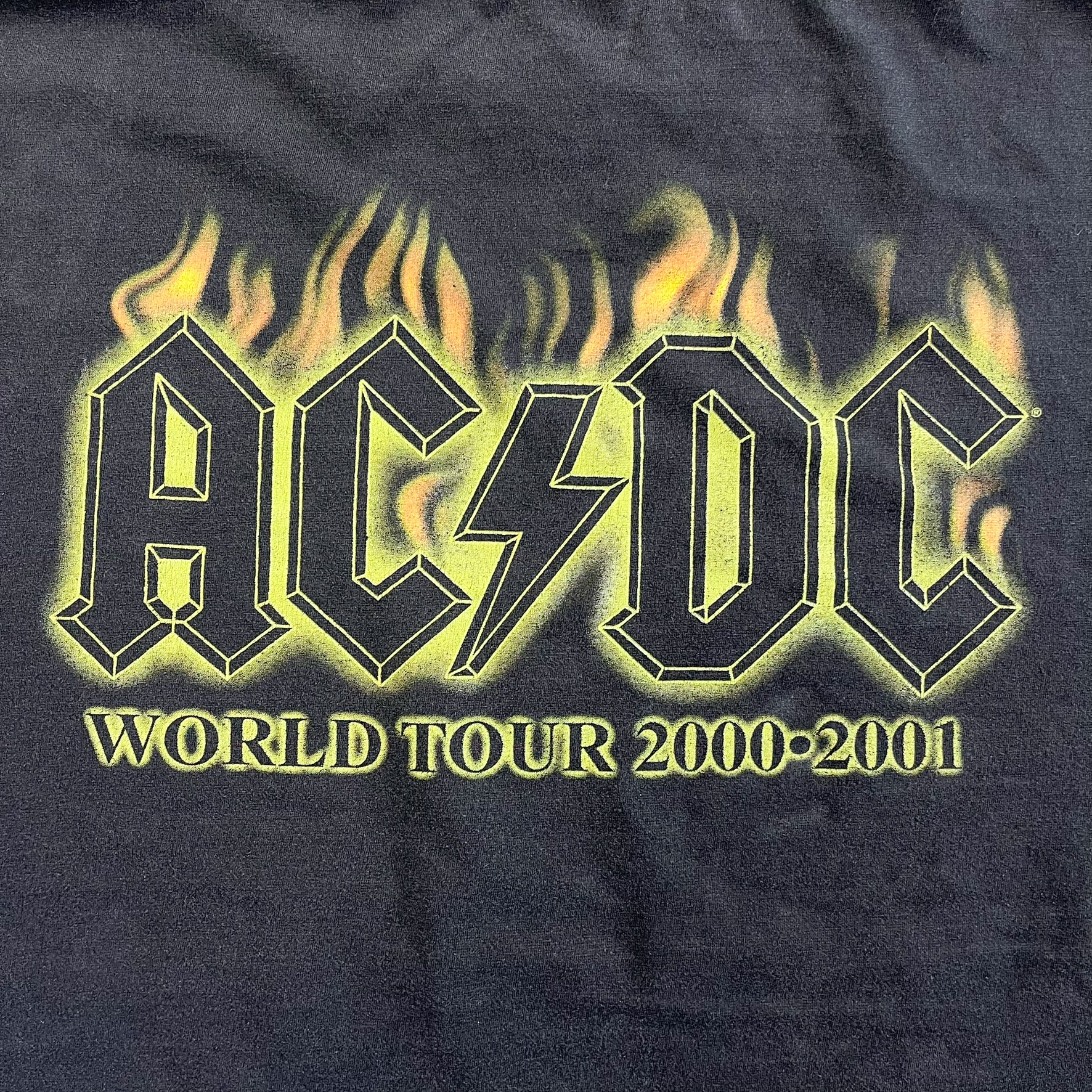 F- Vintage '01 AC/DC 01-02 World Tour Hell's Bell Graphic Tee