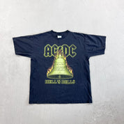 F- Vintage '01 AC/DC 01-02 World Tour Hell's Bell Graphic Tee