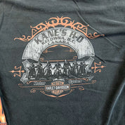F- Vintage '05 Harley Davidson Kelowna BC Fire Graphic Long Sleeve Tee