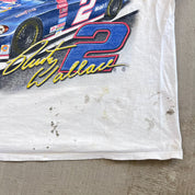 F- Vintage Nascar Rusty Wallace Rockin' In The USA Chase Authentic Car Jumbo Print Tee