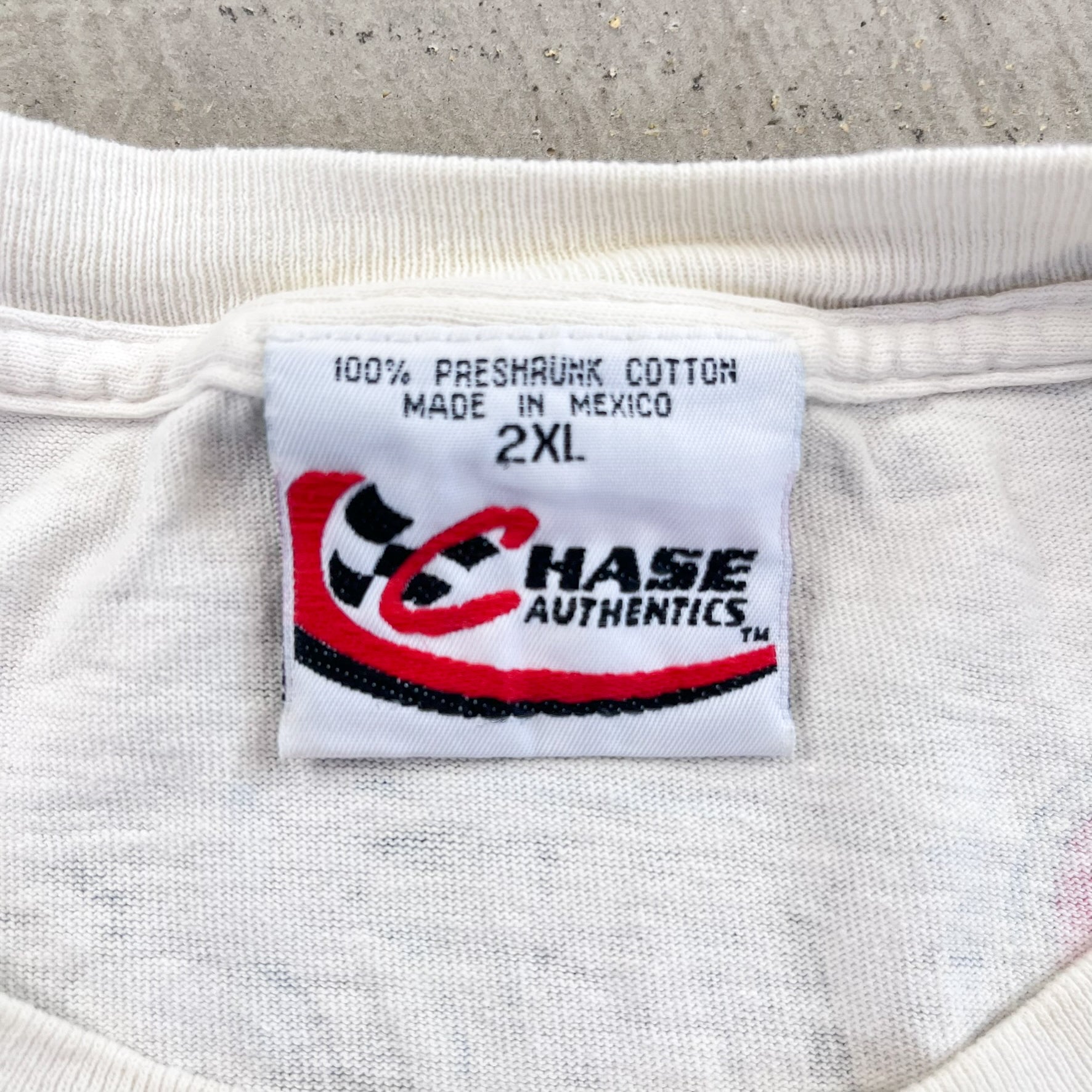 F- Vintage Nascar Rusty Wallace Rockin' In The USA Chase Authentic Car Jumbo Print Tee