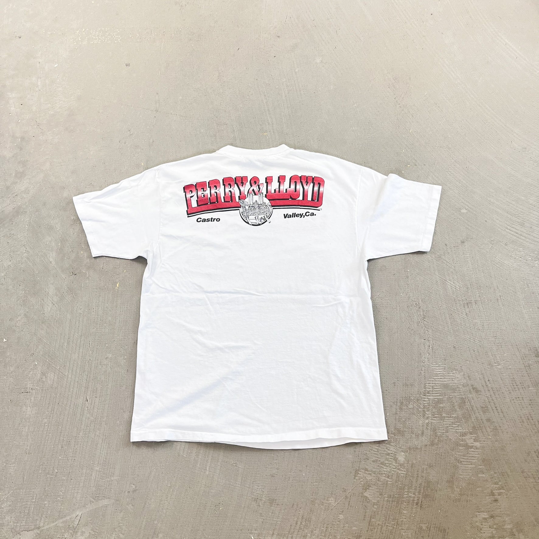 F- Vintage '89 Perry & Lloyd Racing Car Graphic Single Stitch Tee