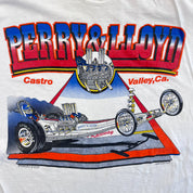 F- Vintage '89 Perry & Lloyd Racing Car Graphic Single Stitch Tee