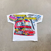 F- Vintage '00 Nascar Into The Future Beaches To Black Tops Chase Authentic Jumbo Print Tee