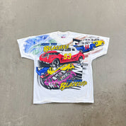 F- Vintage '00 Nascar Into The Future Beaches To Black Tops Chase Authentic Jumbo Print Tee