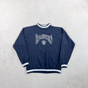 F- Vintage Oakland Raiders NFL Logo 7 Embroidered Logo Crewneck
