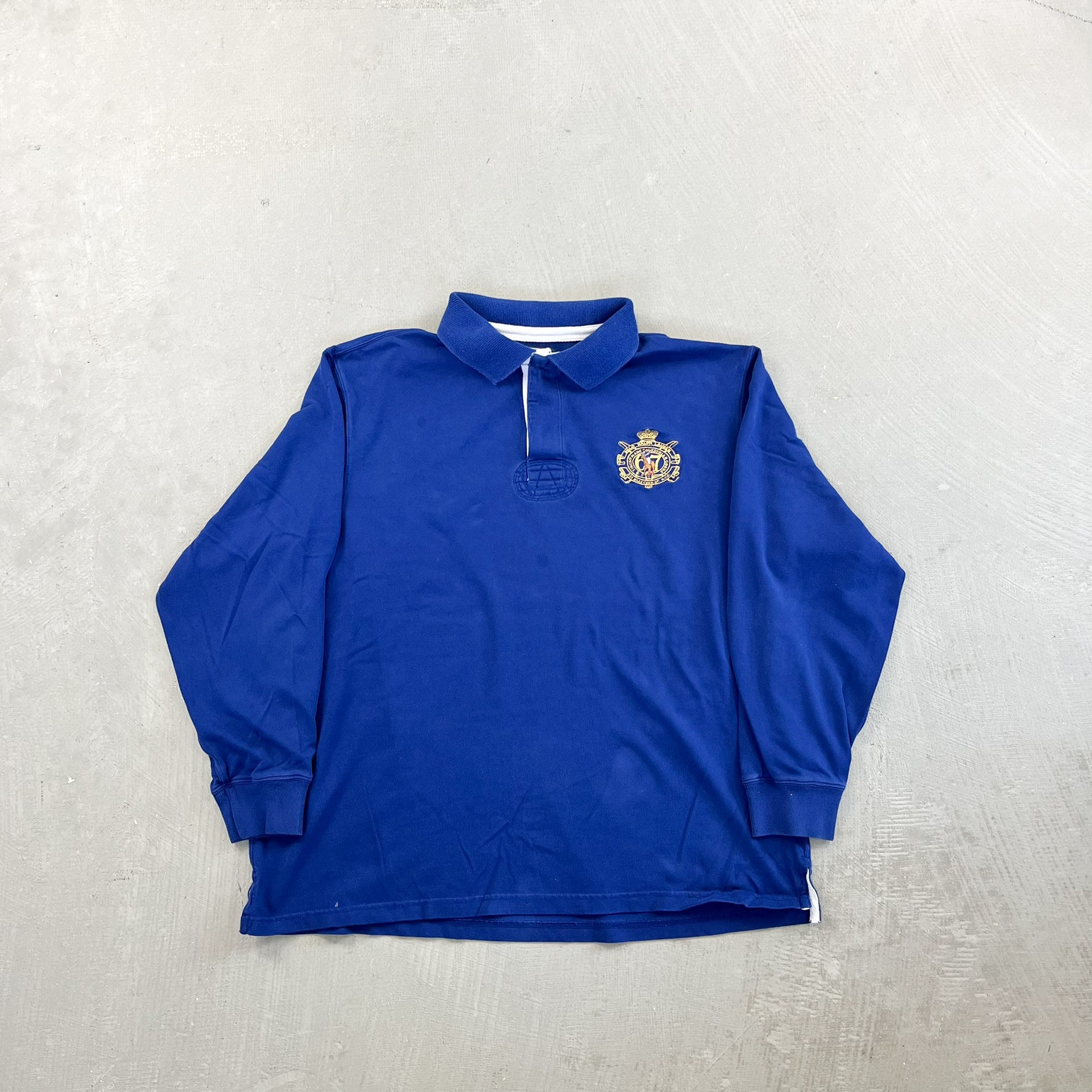 F- Vintage Polo Ralph Lauren Embroidered Crest Rugby Shirt