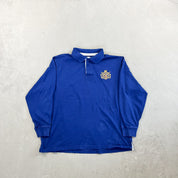 F- Vintage Polo Ralph Lauren Embroidered Crest Rugby Shirt