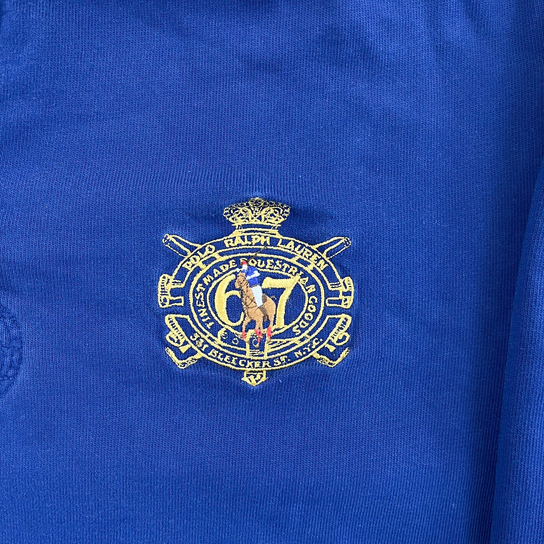 F- Vintage Polo Ralph Lauren Embroidered Crest Rugby Shirt