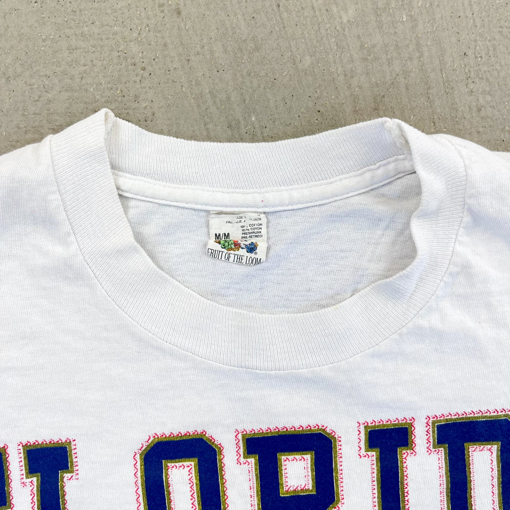 F- Vintage '93 Florida Panthers NHL Logo & Text Single Stitch Tee
