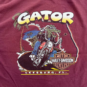 F- Vintage '97 Harley Davidson Leesburg Fl. Pocket Single Stitch Tee