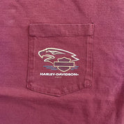 F- Vintage '97 Harley Davidson Leesburg Fl. Pocket Single Stitch Tee