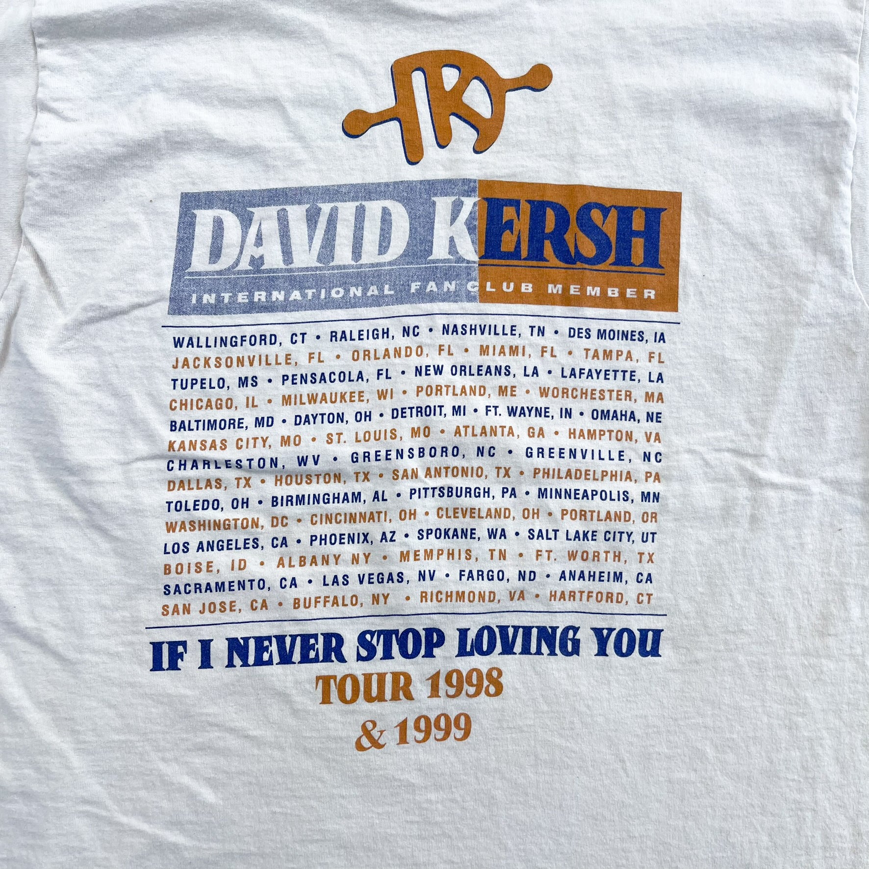 F- Vintage '98 David Kersh On Tour Picture Single Stitch Tee