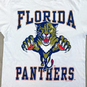 F- Vintage '93 Florida Panthers NHL Logo & Text Single Stitch Tee