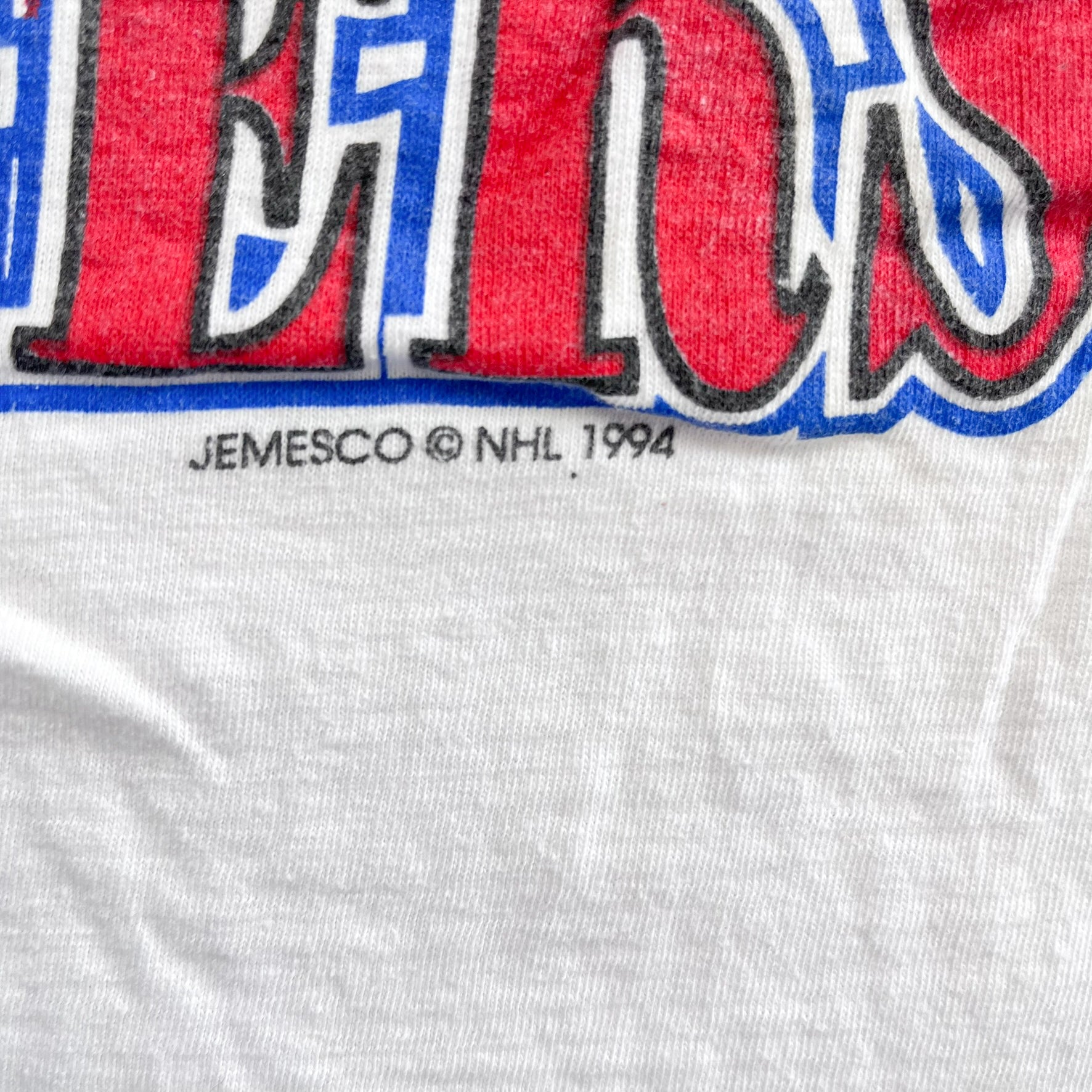 F- Vintage '94 New York Rangers Stanley Cup Champions NHL Single Stitch Tee
