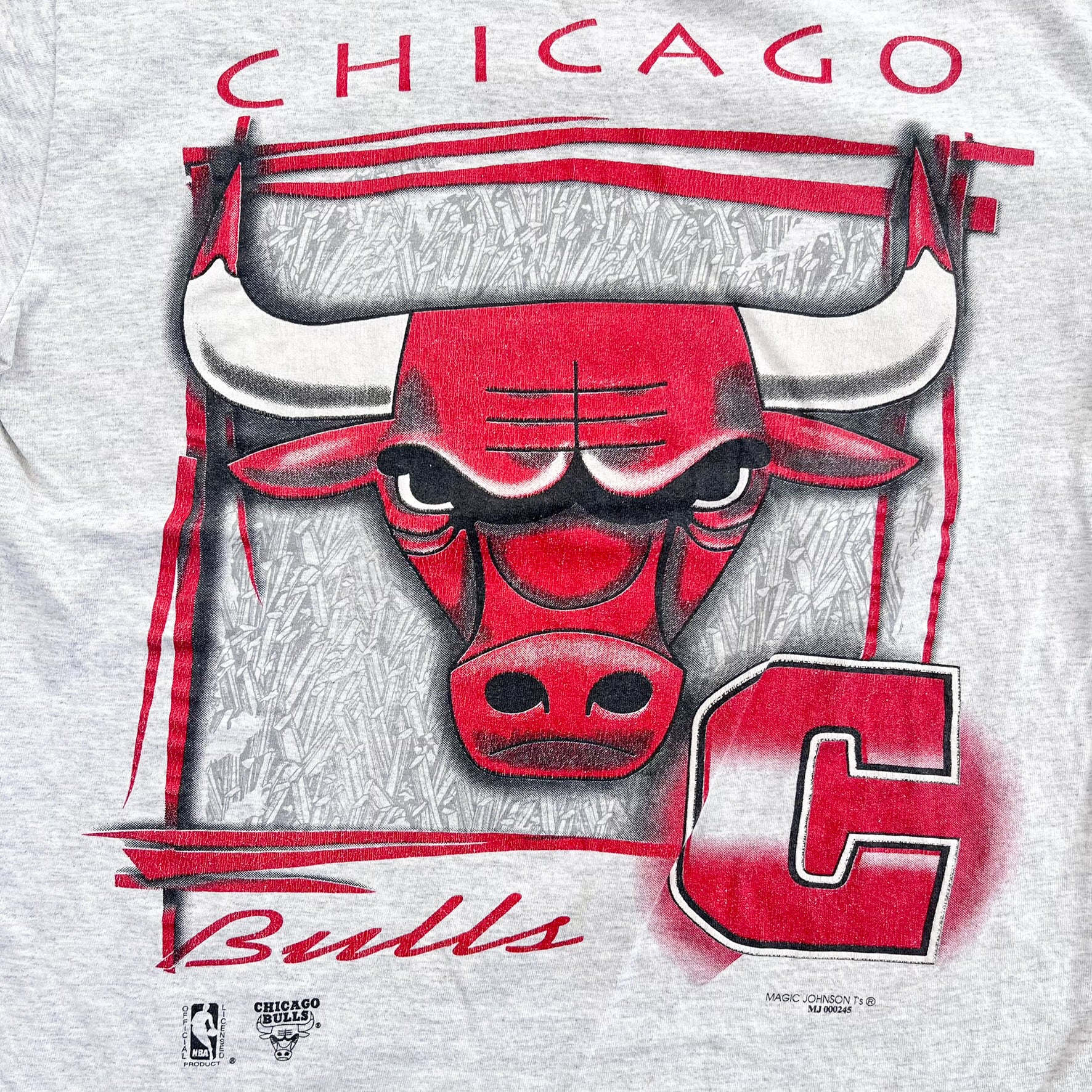 F- Vintage Chicago Bulls NBA Magic Johnson T's Single Stitch Tee