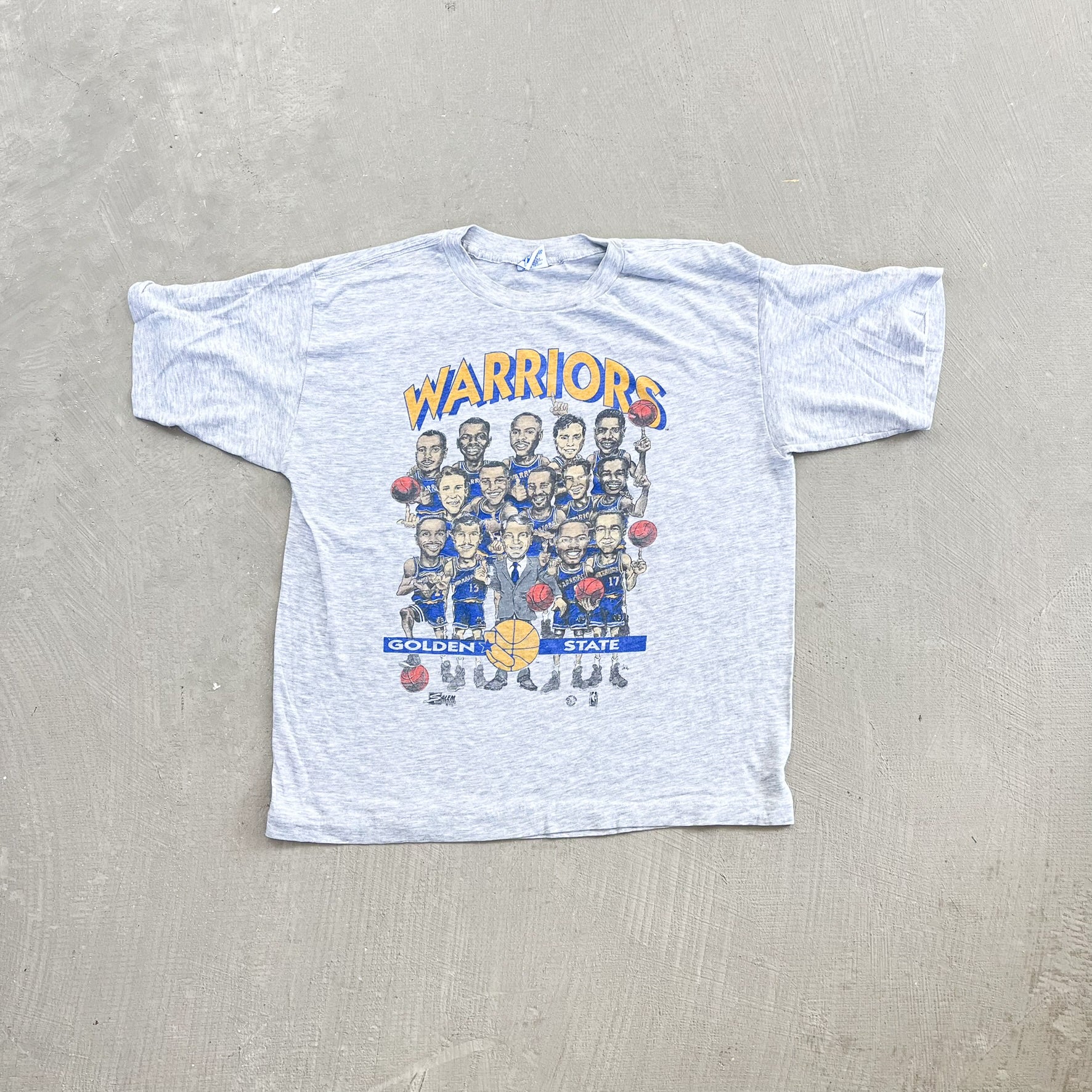 F- Vintage '92 Golden State Warriors NBA Salem Tag Single Stitch Tee