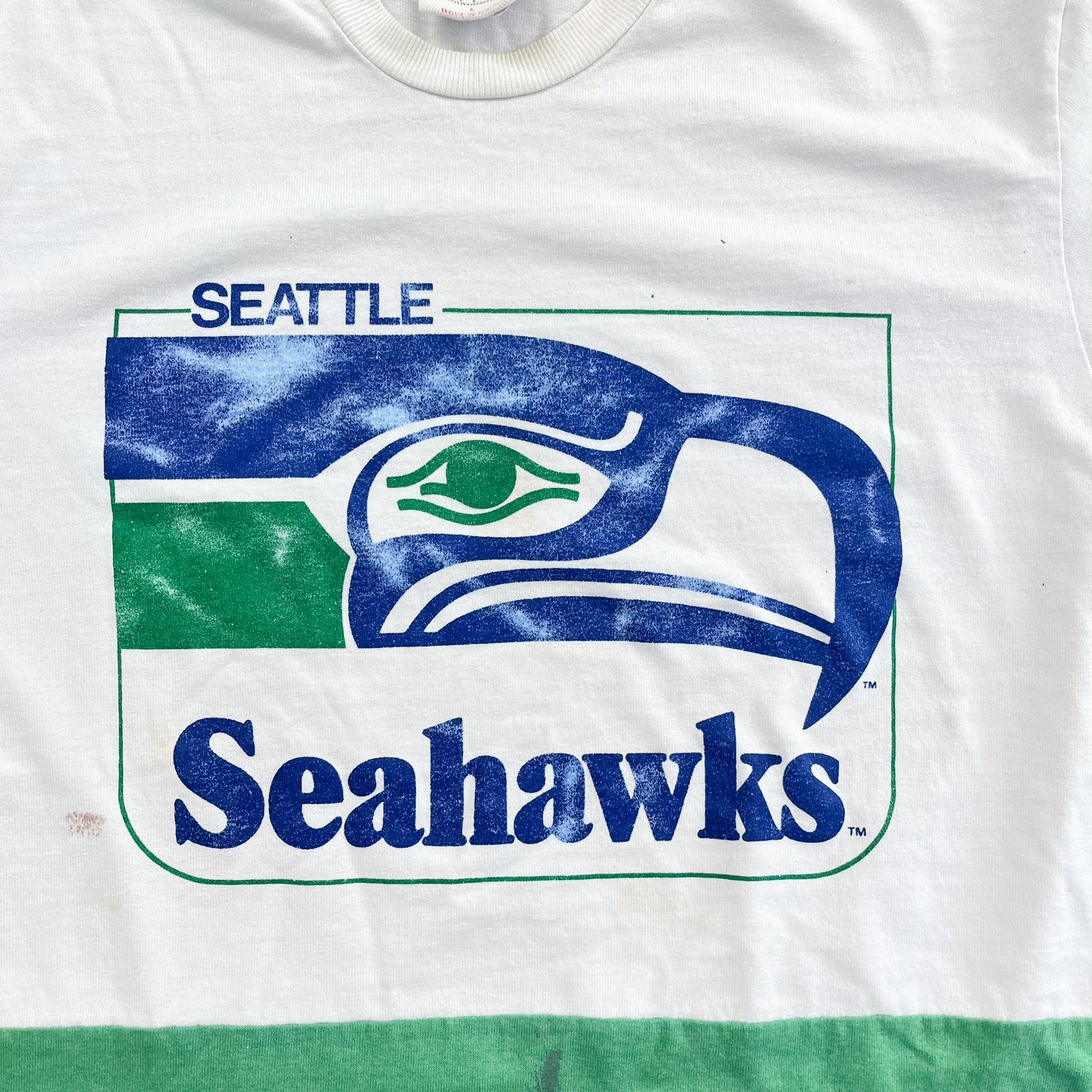 F- Vintage Seattle Seahawks NFL Lee Jersey Style Single Stitch Tee