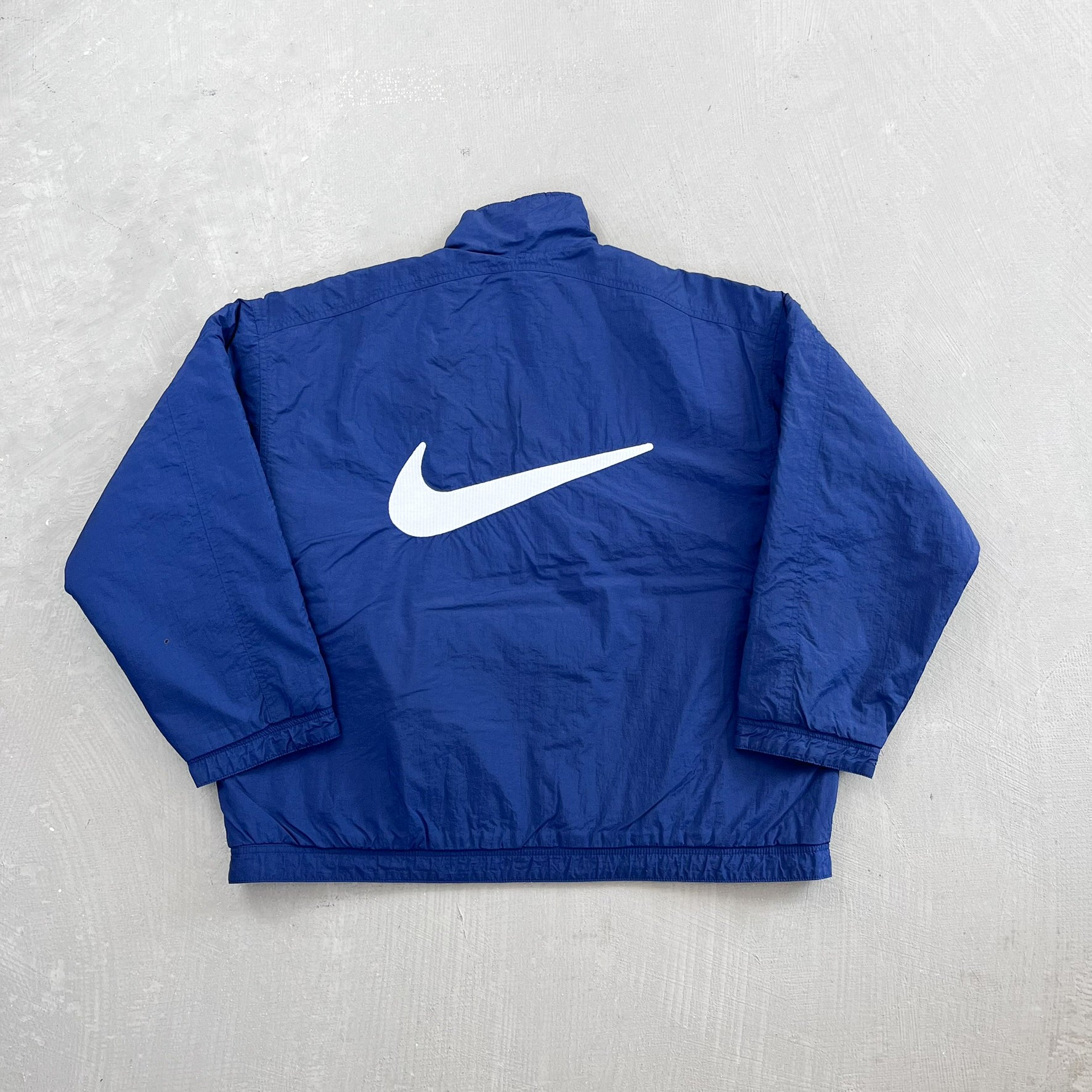 F- Vintage Nike 90's Reversible Navy/Black Zip Up Winter Jacket