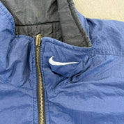 F- Vintage Nike 90's Reversible Navy/Black Zip Up Winter Jacket