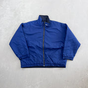 F- Vintage Nike 90's Reversible Navy/Black Zip Up Winter Jacket
