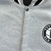 F- Vintage Brooklyn Nets Jeff Hamilton Design Reversible Hooded Jacket