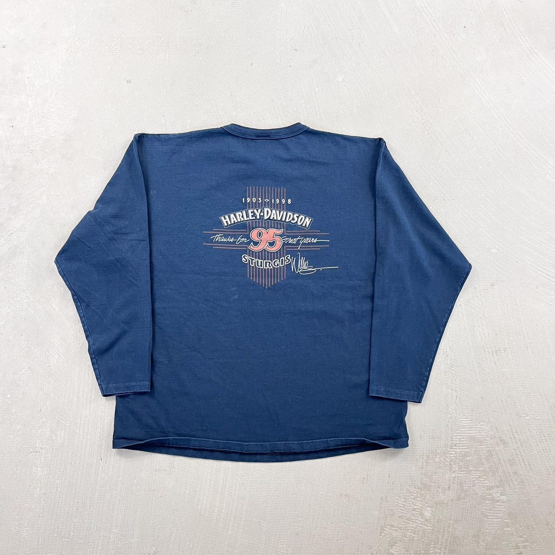 F- Vintage '98 Harley Davidson Sturgis Henley Long Sleeve