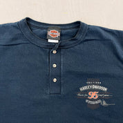 F- Vintage '98 Harley Davidson Sturgis Henley Long Sleeve