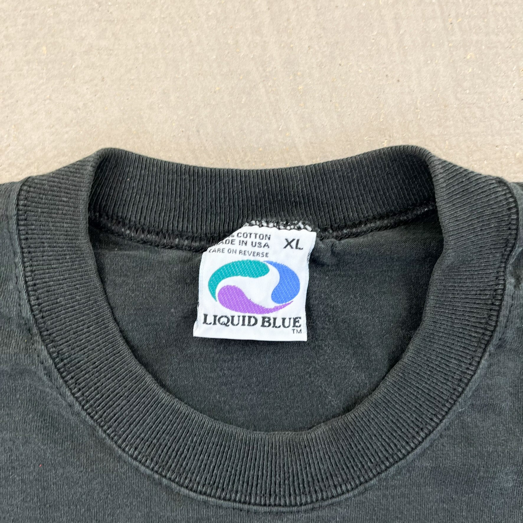 F- Vintage '96 Liquid Blue Cat Sucks Motorcycle Shop Graphic tee