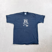 F- Vintage '96 Liquid Blue Cat Sucks Motorcycle Shop Graphic tee