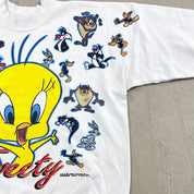 F- Vintage '94 Looney Tunes Tweety Bird & Co. Jumbo Print Crewneck