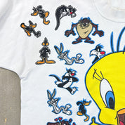F- Vintage '94 Looney Tunes Tweety Bird & Co. Jumbo Print Crewneck
